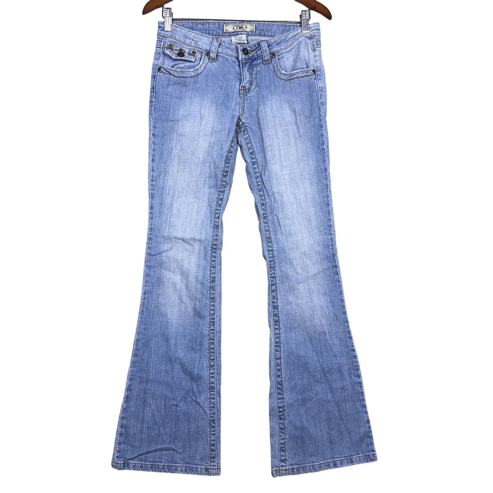 YMI Low Rise Flare Y2K Jeans Womens Size 5 Denim Blue McBling